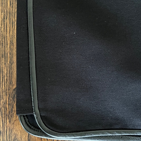 White House Black Market Black Mini Skirt with leather Accents - Picture 5 of 8